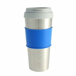Vaso Térmico 500 ml Acero Inoxidable con Banda de Silicón