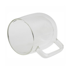 Taza de Vidrio Doble Pared 250 ml | Personalizable en Serigrafía